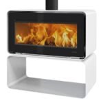 Lotus Living Cube Kaminofen Alpin White, Rauchabgang oben