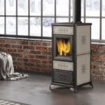 EK63 Decor Evo Kaminofen Keramik taubengrau – Bild 2
