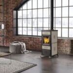 EK63 Decor Evo Kaminofen Keramik taubengrau – Bild 5