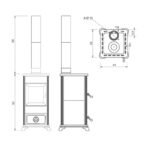EK63 Decor Evo Kaminofen Keramik taubengrau – Bild 6
