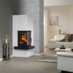 Oranier Club Kaminbausatz Stahl Schwarz mit Sims Beton Schiefer – Bild 4