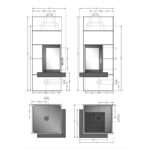 Oranier Club Kaminbausatz Stahl Schwarz mit Sims Beton Schiefer – Bild 7