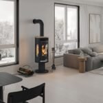 Oranier Rota Twist Kaminofen Stahl Schwarz / Topplatte Keramik Grappa – Bild 5