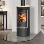 Oranier Rota Top 2.0 Kaminofen Stahl Schwarz mit Sandstein-Abdeckplatte – Bild 2